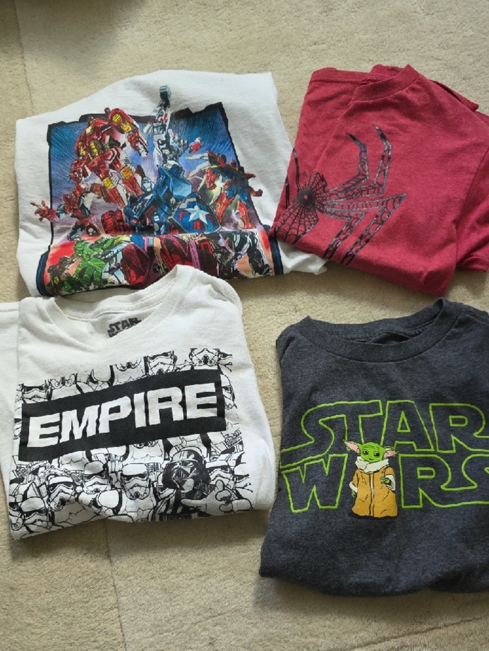 Kids Star Wars & Marvel Graphic Tees - Multi-Color Pack